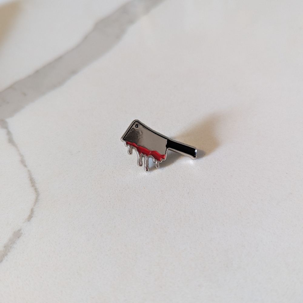 Bloody Meat Cleaver Pin